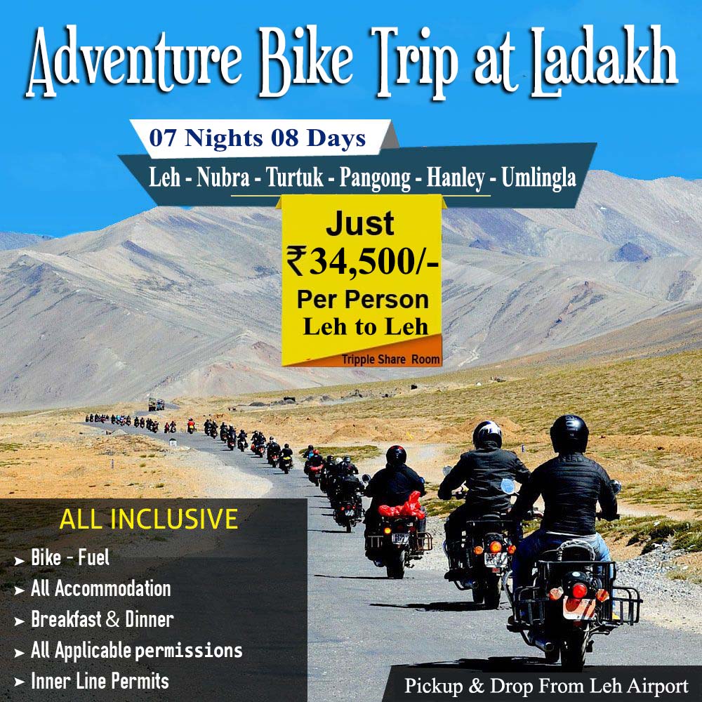 ADVENTURE BIKE TRIP AT LEH LADAKH